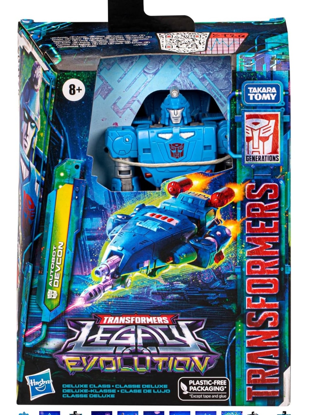 Hasbro Transformers Legacy Evolution Deluxe Devcon - Blue and Red